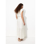 Longue Robe Broderie Anglaise - Naturel Uni Clair