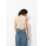 Pull au Crochet Recto/verso - Naturel Uni Clair
