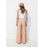 Pantalon Large Imprimé Femme - Rose Imprime