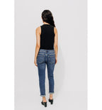 Lucien Jean Girlfriend Femme - Jeans Uni Fonce
