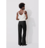 Pantalon de Tailleur Femme - Noir Uni Fonce