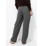 Pantalon Large Cordon Femme - Gris Uni Clair