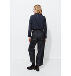 Jean Droit Brut Femme - Jeans Uni Fonce