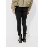 Leggings D'hiver Femme - Noir Uni Fonce