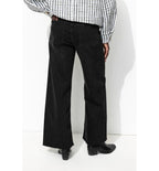 Hector Pantalon Large Femme - Noir Uni Fonce