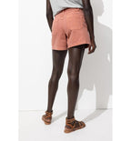 Short en Jean de Couleur Femme - Rose Uni Colore