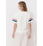 T-shirt Campus Oversize Femme - Naturel Imprime