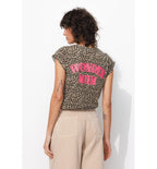 T-shirt à Message Femme - Multicolore Imprime