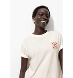 T-shirt à Message Dos Femme - Naturel Imprime