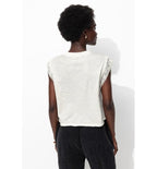 T-shirt sans Manches Femme - Naturel Uni Clair