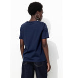 T-shirt Col Rond Éco-conçu - Bleu Uni Fonce