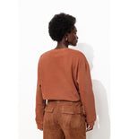 Sweat-shirt Oversize Femme - Marron Imprime