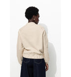 Sweat-shirt Teddy en Molleton - Naturel Uni Clair