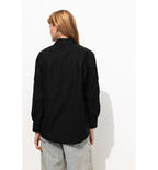 Chemise en Broderie Anglaise - Noir Uni Fonce