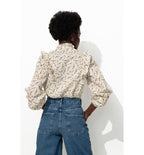 Chemise en Coton Fleuri Femme - Naturel Imprime