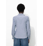 Chemise en Popeline Unie - Bleu Raye