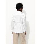 Chemise Cintrée en Popeline - Blanc Uni Clair