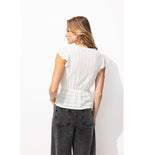 Blouse Effet Cache-cœur Femme - Naturel Uni Clair