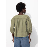 Blouse Oversize - Kaki Uni Fonce