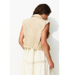 Blouson sans Manches Femme - Naturel Imprime