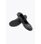 Ballerines-babies Cuir Perlé - Noir Uni Fonce