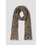 Foulard Léopard Femme - Grège Imprime