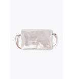 Sac en Cuir Irisé Femme - Gris Uni Clair