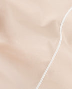 Drap Plat Percale De Coton - Finition Liseré - Nude Bourdon Blanc