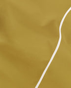 Drap Plat Percale De Coton - Finition Liseré - Vert Bronze Bourdon Blanc