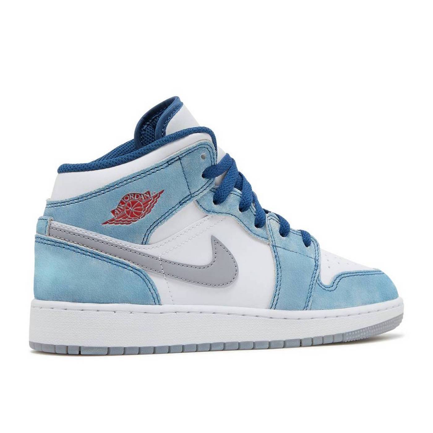 Air Jordan 1 Mid Se French Blue Light Steel (Gs) - Bleu
