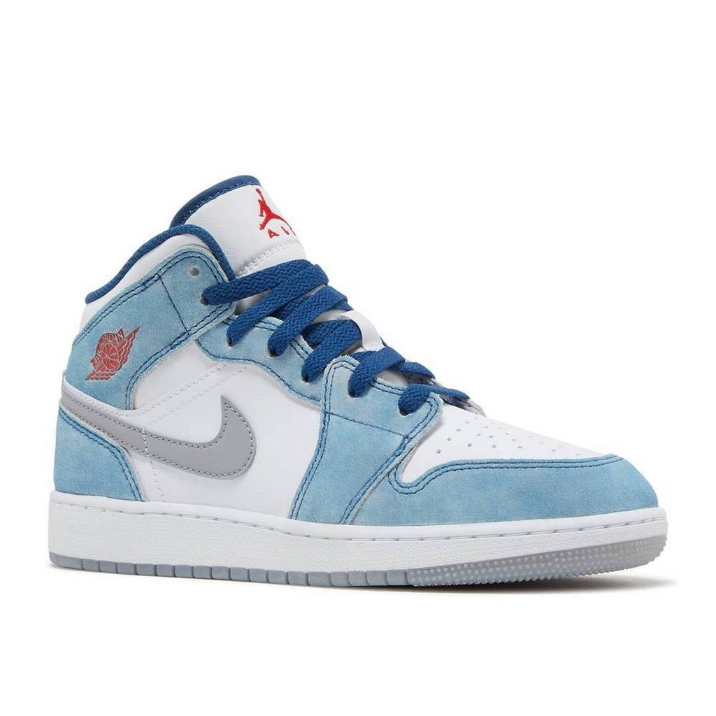 Air Jordan 1 Mid Se French Blue Light Steel (Gs) - Bleu