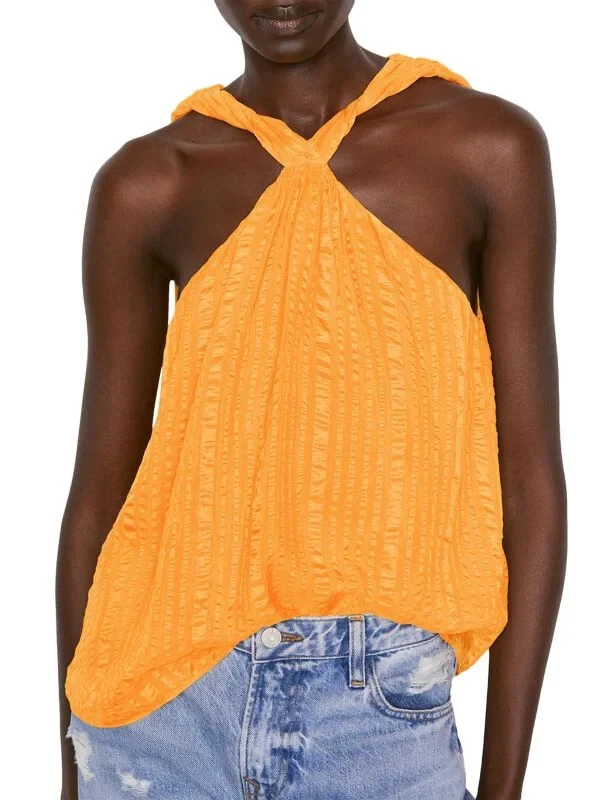 Top Draped Halter - Kumquat