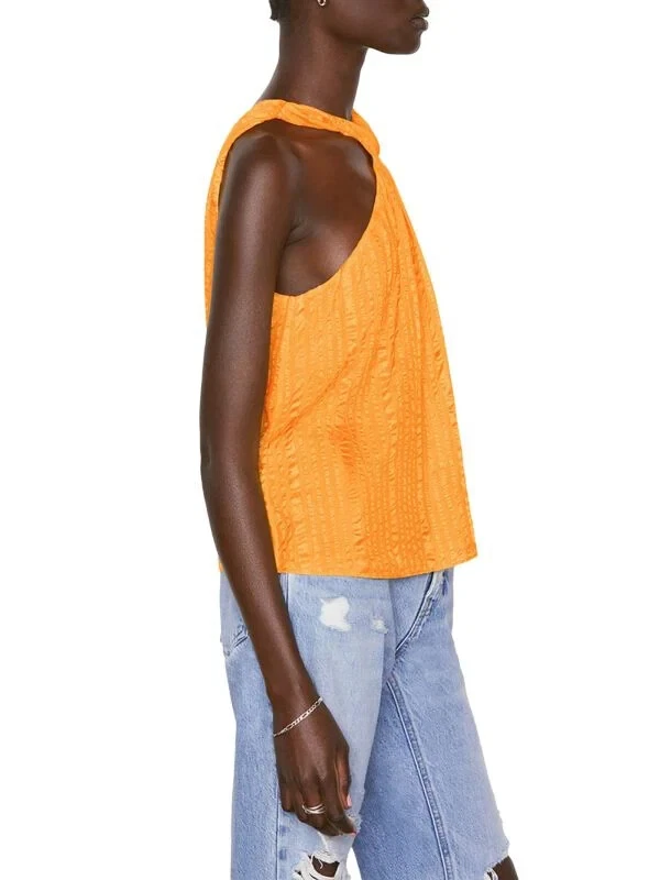 Top Draped Halter - Kumquat