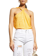 Top Draped Halter - Kumquat