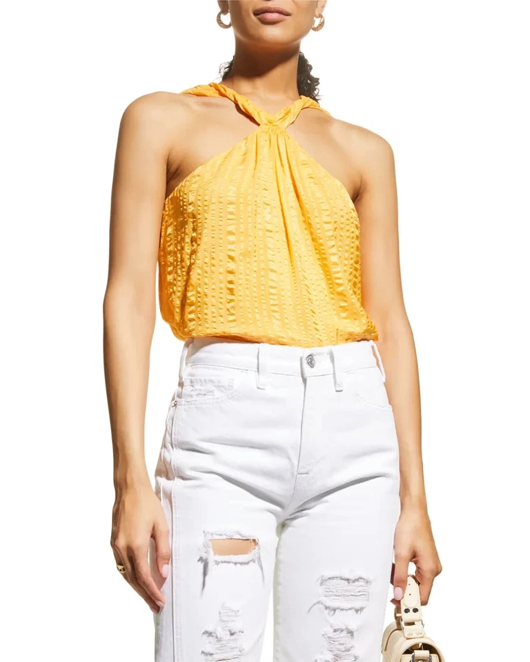 Top Draped Halter - Kumquat