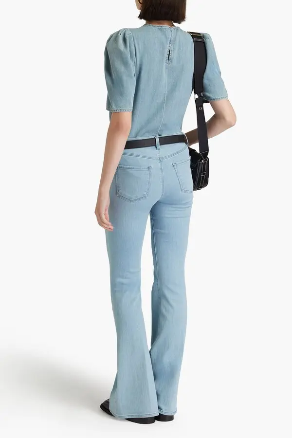 Blouse Draped Sleeve Denim - Sonder