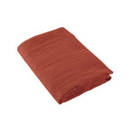 Lin Lavé - Drap Plat - Terracotta