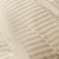 Satin Uni Jacquard - Drap Plat - Grège