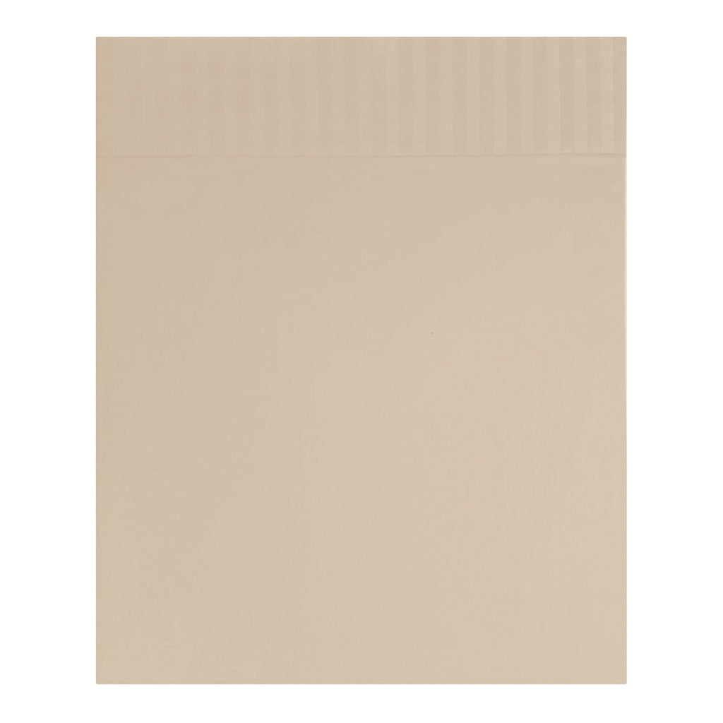 Satin Uni Jacquard - Drap Plat - Grège