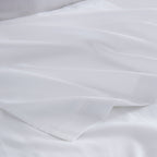 Drap Plat En Satin De Coton Égyptien 300 Fils - Blanc