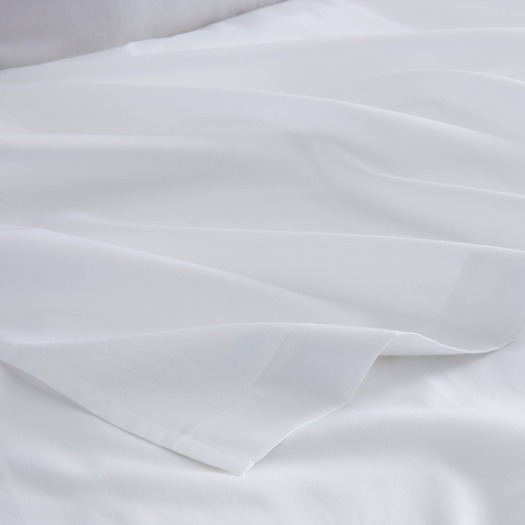 Drap Plat En Satin De Coton Égyptien 300 Fils - Blanc