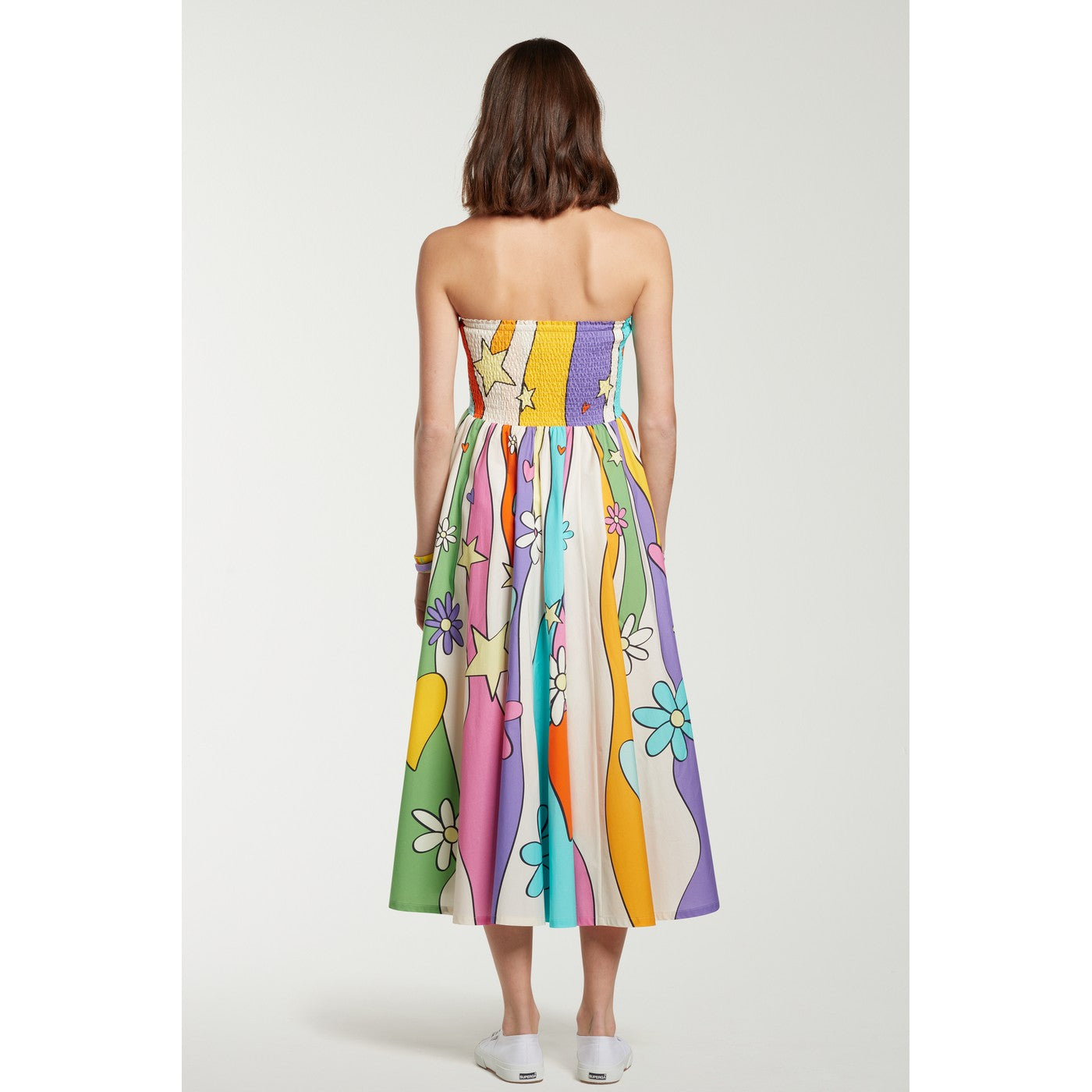 Robe Flower Print Strapless