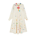Robe Mushroom & Flower Embroidered Midi