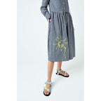 Robe Gingham Embroidered