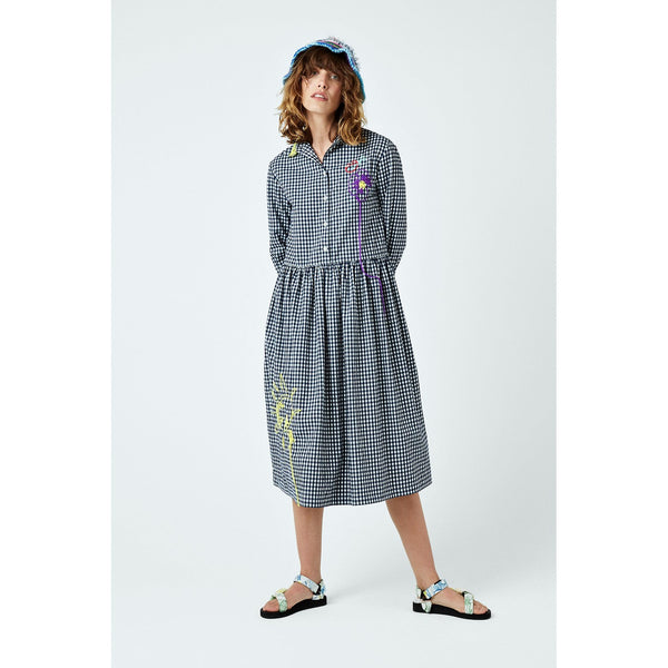 Robe Gingham Embroidered