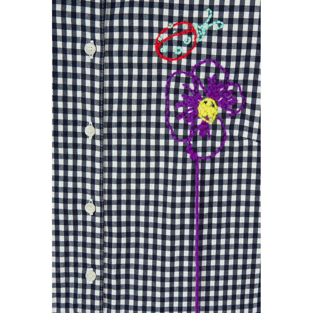 Robe Gingham Embroidered