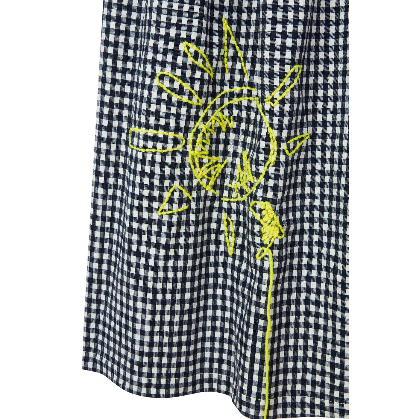 Robe Gingham Embroidered