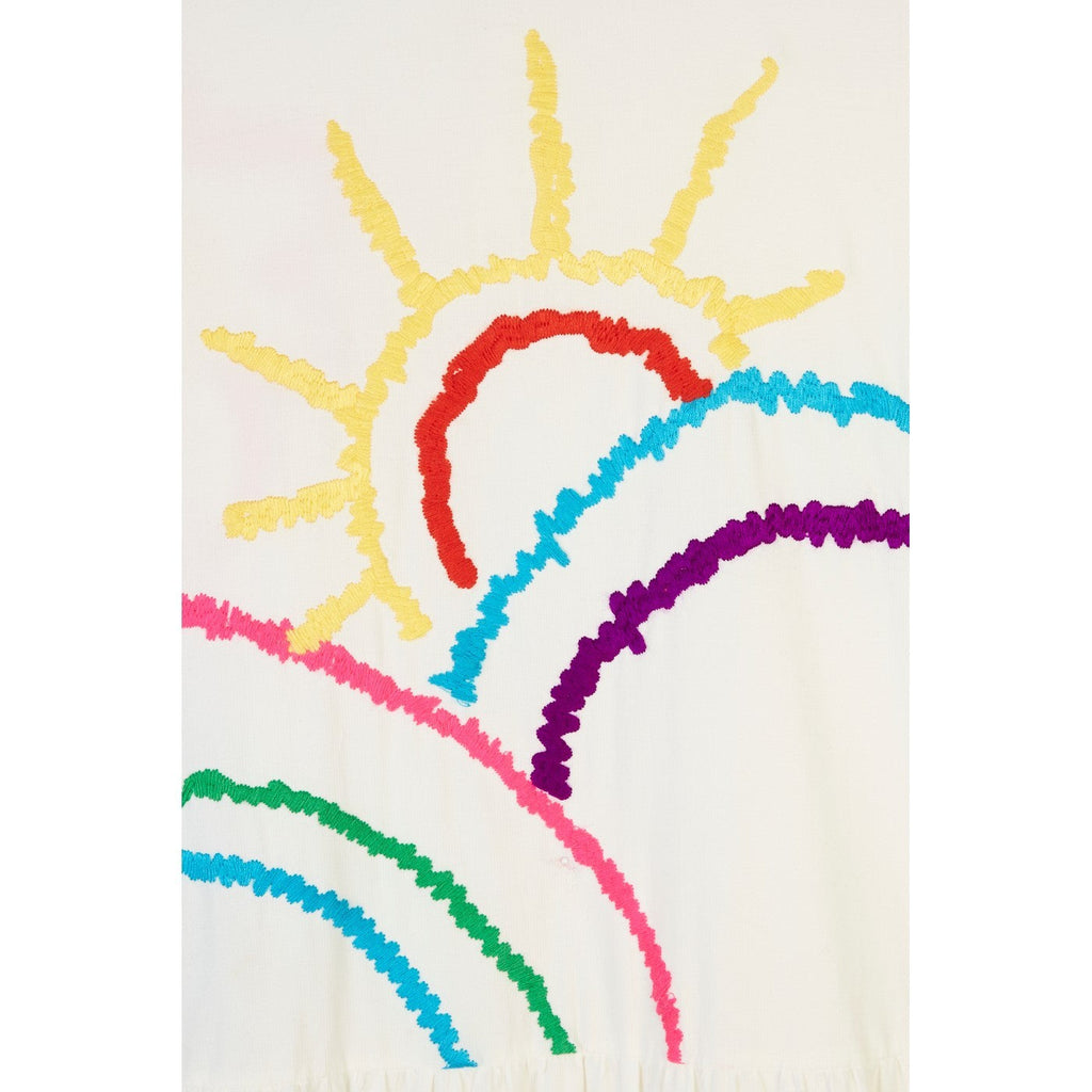 Robe Embroidered Short Sleeve