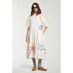 Robe Embroidered Short Sleeve