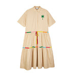 Robe Embroidered Short Sleeve